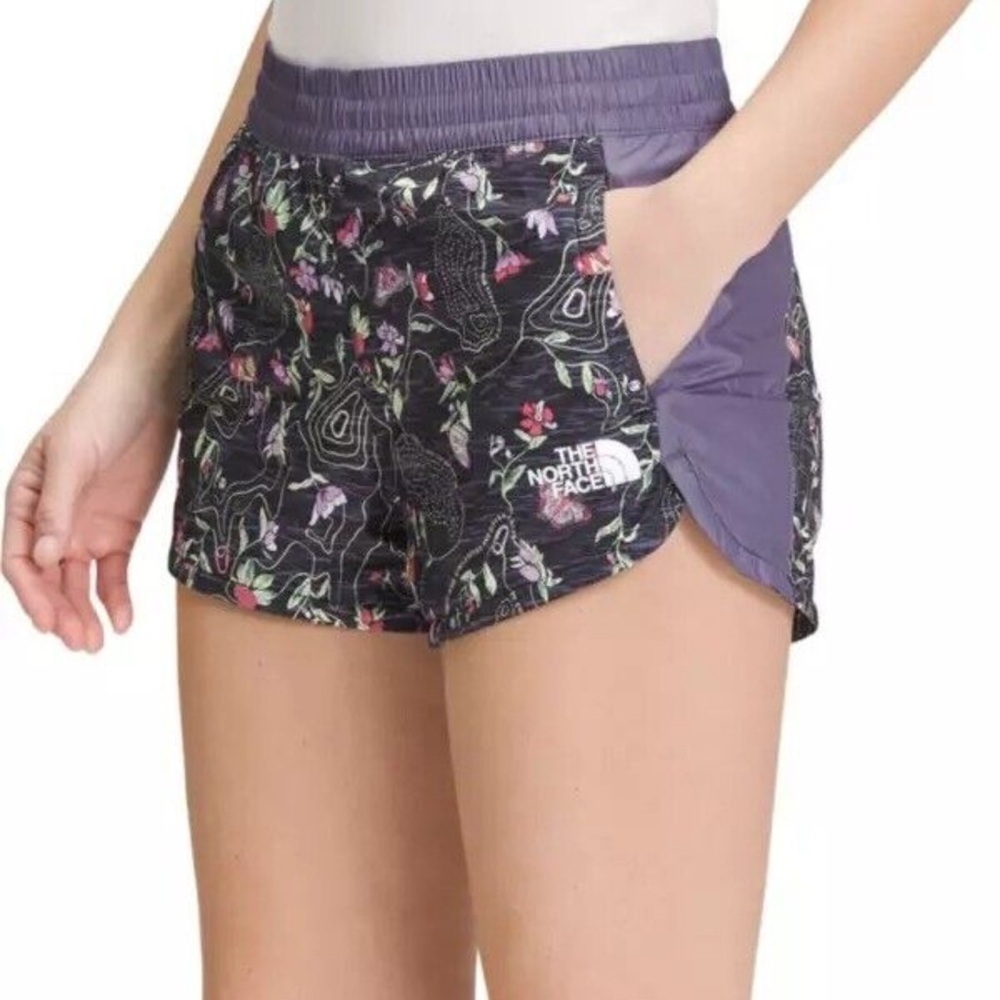The North Face Floral Patterned Hydrenaline 2000‎ Shorts purple black women’s XL